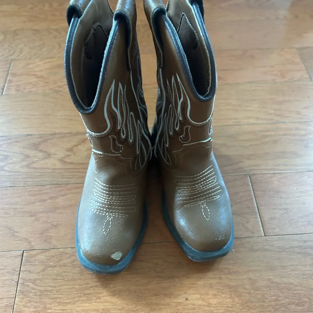 Kids Brown Western Cowboy Boots - Youth Casual Riding Boots